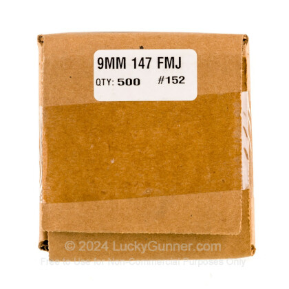 Large image of Bulk 9mm Bullets For Sale - 147 Grain FMJ Bullets in Stock by Zero - 500