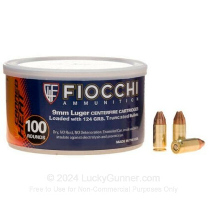 Large image of 9mm - 124 gr FMJ TC - Fiocchi Canned Heat - 100 Rounds