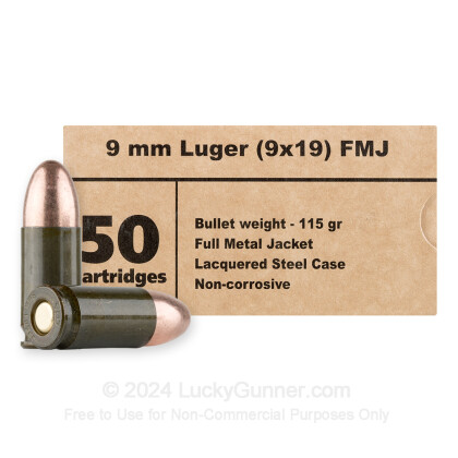 Image 2 of Barnaul 9mm Luger (9x19) Ammo