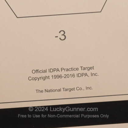 Large image of Bulk IDPA Paper Targets For Sale - Classic IDPA-P Targets in Stock by National Target Company - 100 Count