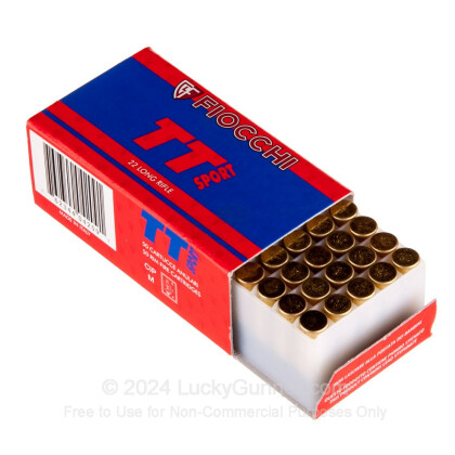 Large image of Cheap 22LR Ammo For Sale - 40 Grain LRN Ammunition in Stock by Fiocchi Shooting Dynamics - 50 Rounds