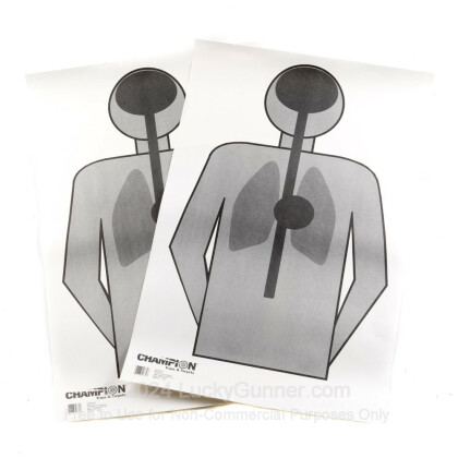 Large image of Cheap Targets - Champion - LE Paper Anatomy Silhouette In Stock - 100 Targets 