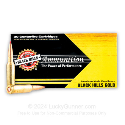 Large image of Premium 6.5 Creedmoor Ammo For Sale - 147 Grain ELD Match Ammunition in Stock by Black Hills Gold - 20 Rounds