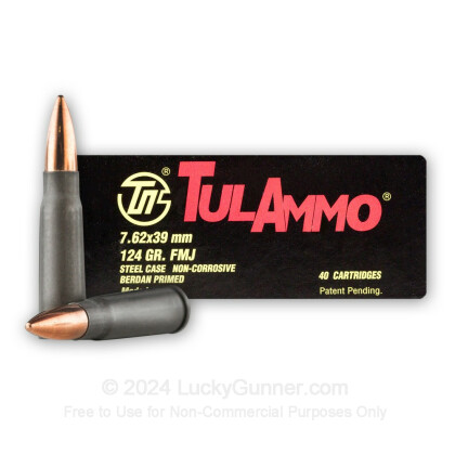 Large image of Bulk 7.62X39mm Ammo For Sale - 124 Grain FMJ Ammunition in Stock by Tula Ammo - 1000 Rounds