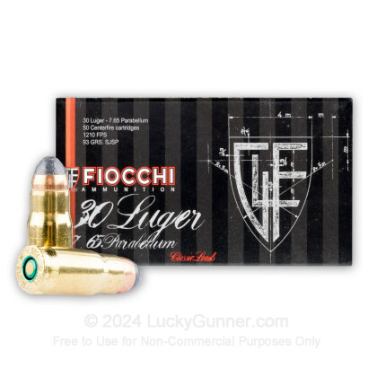 Image 2 of Fiocchi .30 Luger Ammo