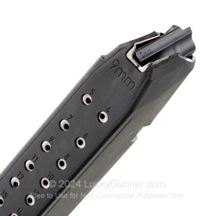 Large image of Premium 9mm Luger Magazine For Sale - 33 Round 9mm Luger Magazine in Stock by Glock for 9mm Glocks - 1 Magazine