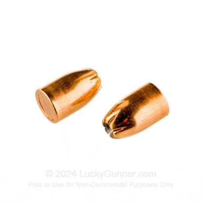 Large image of Premium 38 Super (.356") Bullets for Sale - 125 Grain JHP Bullets in Stock by Zero Bullets - 500 Projectiles