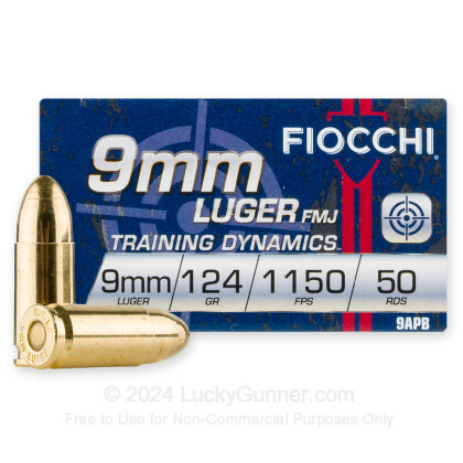 Image 2 of Fiocchi 9mm Luger (9x19) Ammo