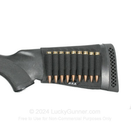 Large image of Buttstock Cartridge Holder - Universal Rifle Fixed Stock - Blackhawk - Black For Sale