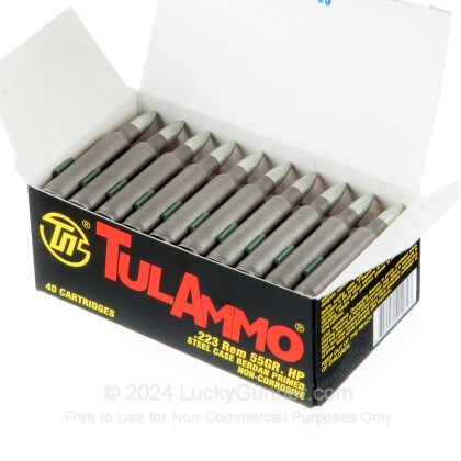 Large image of Bulk 223 Rem Ammo For Sale - 55 Grain HP Ammunition in Stock by Tula - 1000 Rounds