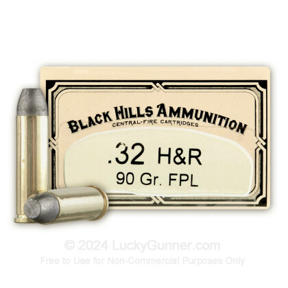 Large image of 32 H&R Magnum Ammo For Sale - 90 Grain LFN Ammo in Stock by Black Hills - 50 Rounds