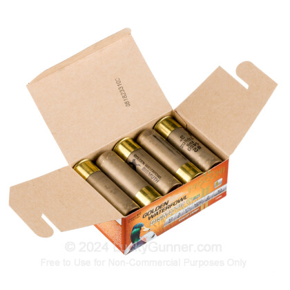 Large image of Premium 12 Gauge Ammo For Sale - 3” 1-3/8oz. #2 Bismuth Shot Ammunition in Stock by Fiocchi Golden Waterfowl - 10 Rounds