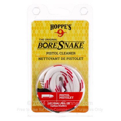 Large image of Hoppe's BoreSnakes for Sale - 357 Magnum, 9mm, 380 Auto, 38 Special - Hoppe's BoreSnake For Sale