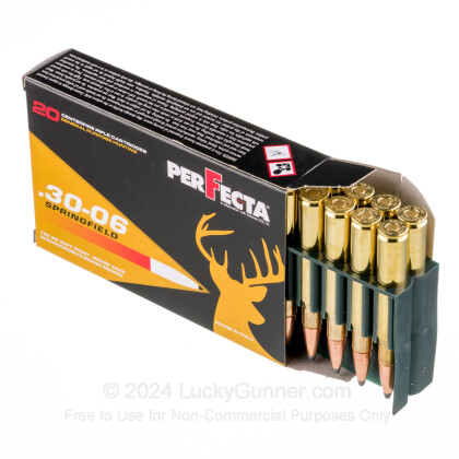 Large image of Cheap 30-06 Ammo For Sale - 150 Grain SP Ammunition in Stock by Fiocchi Perfecta - 20 Rounds