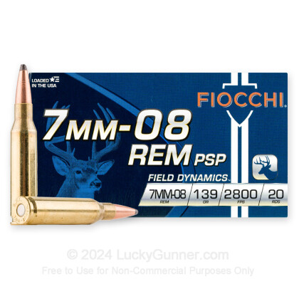 Image 2 of Fiocchi 7mm-08 Remington Ammo