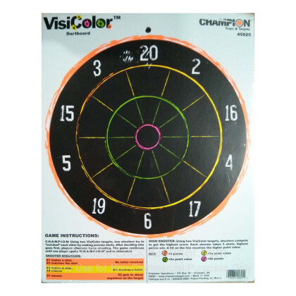 Large image of VisiColor Dartboard Targets For Sale - 10 - 14" x 11" Targets - Champion Targets For Sale