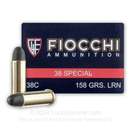 Large image of Cheap 38 Special Ammo For Sale - 158 gr LRN Ammunition by Fiocchi In Stock - 50 Rounds