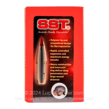 Large image of Premium 308 Caliber Bullets For Sale - 150 Grain SST Polymer Tipped Bullets in Stock by Hornady - 100 Bullets