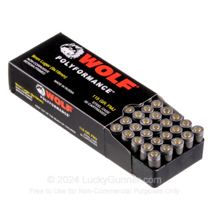 Image 3 of Wolf 9mm Luger (9x19) Ammo
