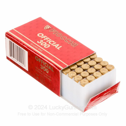 Large image of Premium 22 LR Ammo For Sale - 40 Grain RN Ammunition in Stock by Fiocchi Pistol Super Match - 50 Rounds