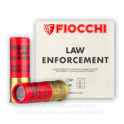 Large image of Premium 12 Gauge 2-3/4" Ammo For Sale - 4.8 Gram Frangible Slug Ammunition in Stock by Fiocchi Special Purpose Breaching - 25 Rounds