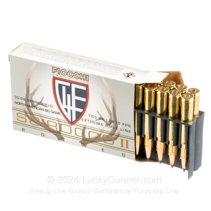 Large image of Premium 30-06 Ammo For Sale - 165 Grain Scirocco II PTS Ammunition in Stock by Fiocchi Extrema - 20 Rounds