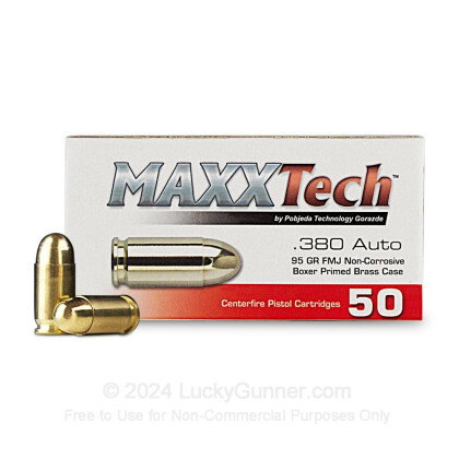 Image 1 of MaxxTech .380 Auto (ACP) Ammo