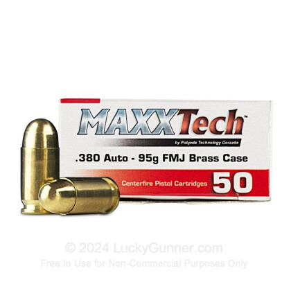 Image 2 of MaxxTech .380 Auto (ACP) Ammo