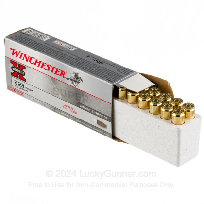 Large image of Cheap 223 WSSM Ammo For Sale - 55 Grain Power-Point SP Ammunition in Stock by Winchester Super-X - 20 Rounds