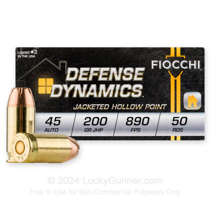 Large image of Cheap 45 ACP Ammo For Sale - 200 Grain JHP Ammunition in Stock by Fiocchi - 50 Rounds