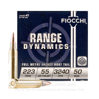 Large image of Cheap 223 Rem Ammo For Sale - 55 Grain FMJBT Ammunition in Stock by Fiocchi - 50 Rounds
