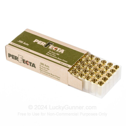 Large image of Bulk 380 Auto Ammo For Sale - 95 Grain FMJ Ammunition in Stock by Fiocchi Perfecta - 1000 Rounds