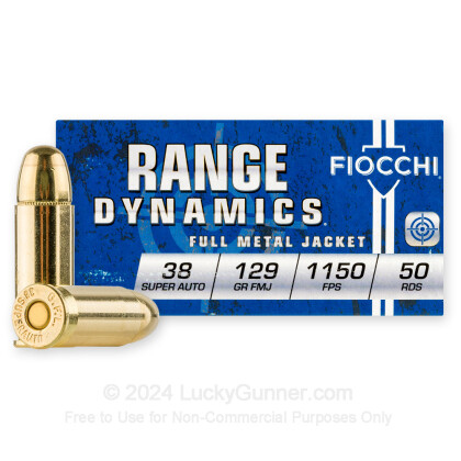 Large image of 38 Super- 129 gr FMJ- Fiocchi - 1000 Rounds