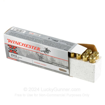 Large image of Cheap .223 WSSM Ammo For Sale - 64 Grain Power Point Ammunition in Stock by Winchester Super-X - 20 Rounds