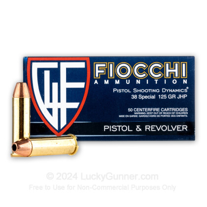 Large image of Bulk 38 Special Ammo For Sale - 125 Grain JHP Ammunition in Stock by Fiocchi - 1000 Rounds