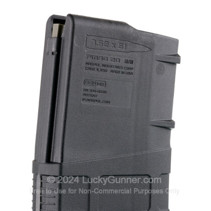 Large image of Magpul Gen 3 AR-10 20rd - 7.62x51mm - Black - PMAG Standard Magazine For Sale 