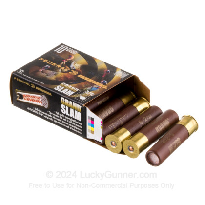 Large image of Premium 10 Gauge Ammo For Sale - 3-1/2” 2oz. #5 Shot Ammunition in Stock by Federal Grand Slam - 10 Rounds