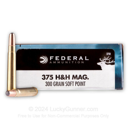 Image 1 of Federal .375 H&H Magnum Ammo