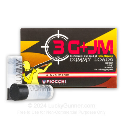 Large image of Cheap 12 Gauge Ammo For Sale - 2-3/4” Inert Dummy Ammunition in Stock by Fiocchi - 10 Rounds