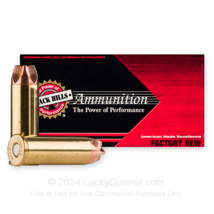 Large image of Premium 44 Magnum Ammo For Sale - 160 Grain HoneyBadger Ammunition in Stock by Black Hills - 50 Rounds