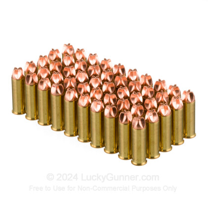 Large image of Premium 44 Magnum Ammo For Sale - 160 Grain HoneyBadger Ammunition in Stock by Black Hills - 50 Rounds