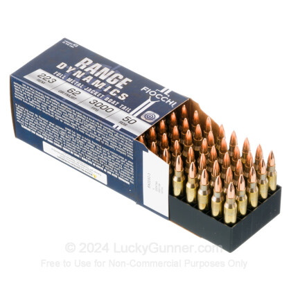 Large image of Cheap 223 Rem Ammo For Sale - 62 Grain FMJBT Ammunition in Stock by Fiocchi - 50 Rounds