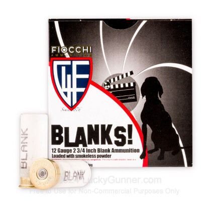 Large image of Bulk 12 Gauge Ammo For Sale - 2-3/4" Blanks Ammunition in Stock by Fiocci - 25 Rounds