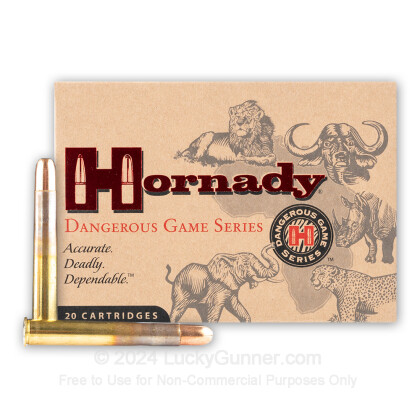 Large image of Premium 450 Nitro Express Ammo For Sale - 480 Grain DGX Bonded Ammunition in Stock by Hornady Dangerous Game  - 20 Rounds