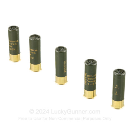 Large image of Premium 12 Gauge Ammo For Sale - 3” 1-1/5oz. #3 Steel Shot Ammunition in Stock by Fiocchi - 25 Rounds