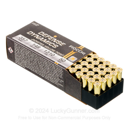 Large image of Cheap 357 Mag Ammo For Sale - 148 Grain JHP Ammunition in Stock by Fiocchi - 50 Rounds
