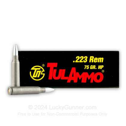 Large image of Bulk 223 Rem Ammo For Sale - 75 Grain Hollow Point Ammunition in Stock by Tula - 1000 Rounds