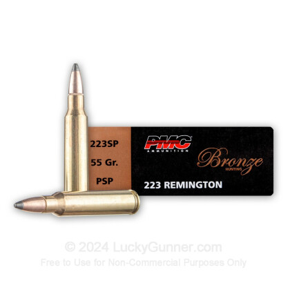 20 Rounds of Bulk .223 Ammo by PMC - 55gr FMJBT