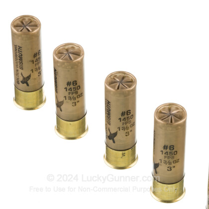 Large image of Premium 12 Gauge Ammo For Sale - 3” 1-3/8oz. #6 Shot Ammunition in Stock by Fiocchi Golden Waterfowl Bismuth - 10 Rounds