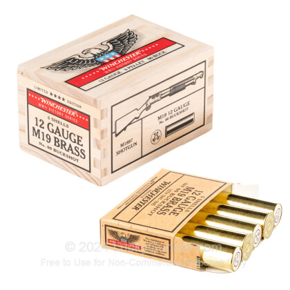 Winchester Limited Edition WWII Ammo 12 Ga 2-3/4 M19 Brass Hull 00